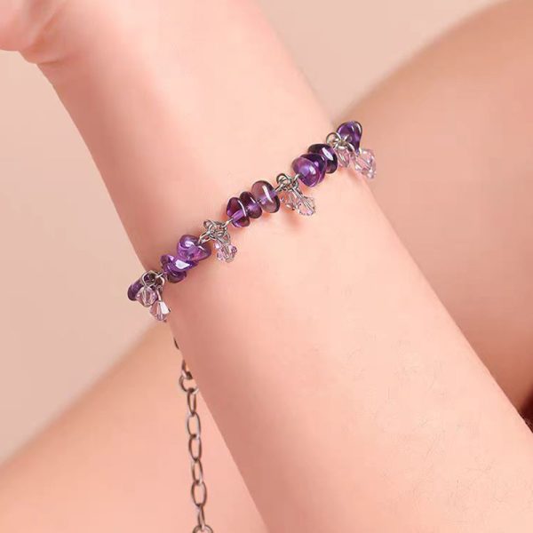 Natural  Gems Amethyst Crystal Bracelet - Image 4