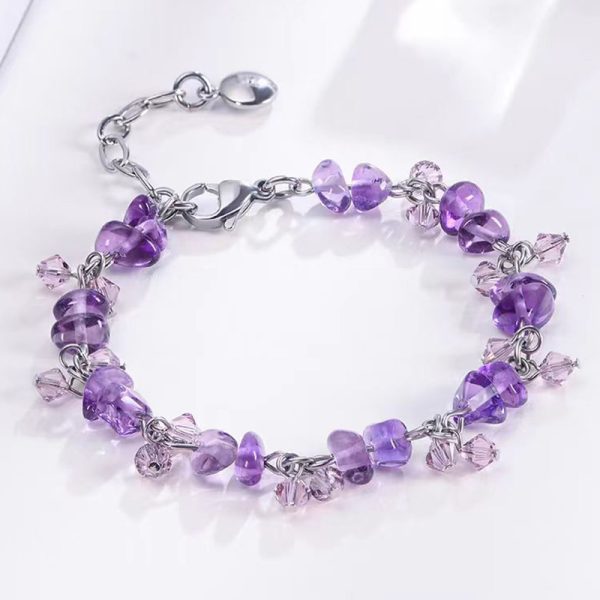Natural  Gems Amethyst Crystal Bracelet - Image 2
