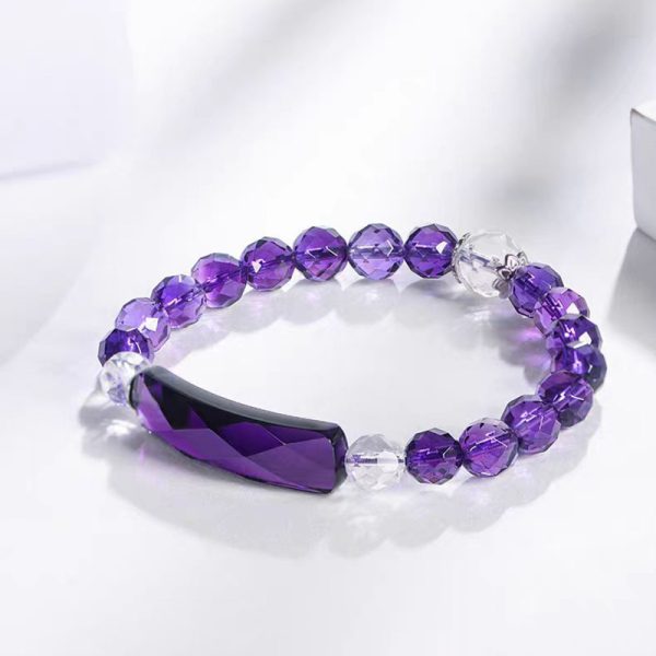 Amethyst Bead Crystal Amethyst Bracelet - Image 2