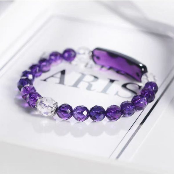 Amethyst Bead Crystal Amethyst Bracelet - Image 3
