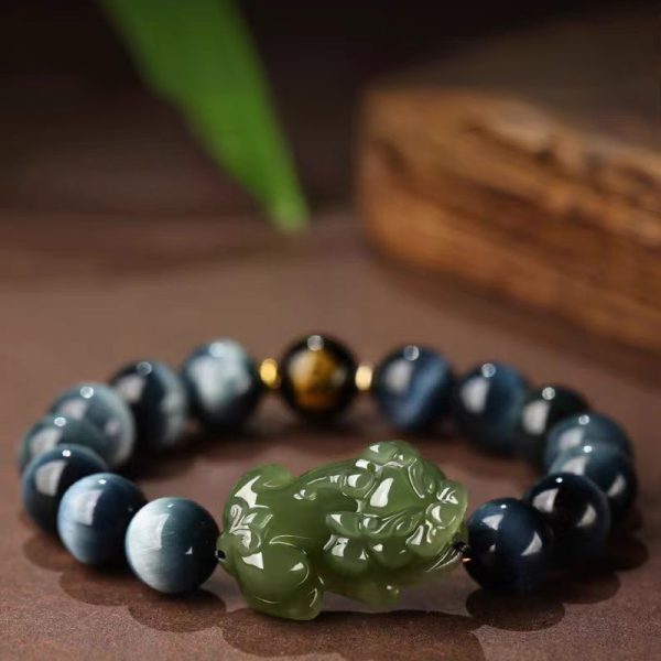 Real Jade Attract Money Luxury Pixiu Bracelet - Image 2