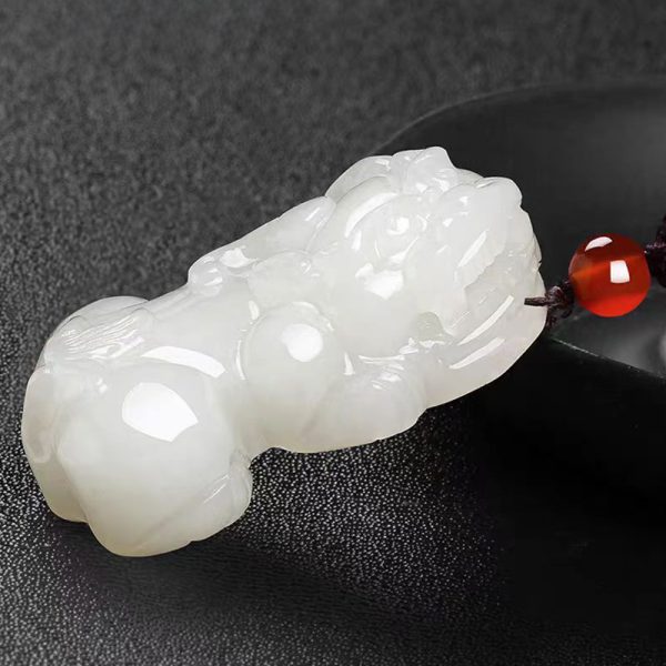 Natural Jade Pendant Pixiu Necklace - Image 3