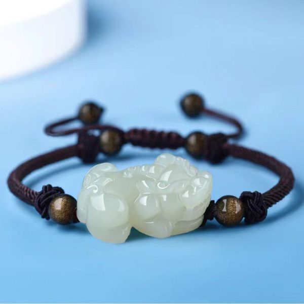 Jade Bracelet Feng Shui Pixiu Bracelet Lucky Chain - Image 2