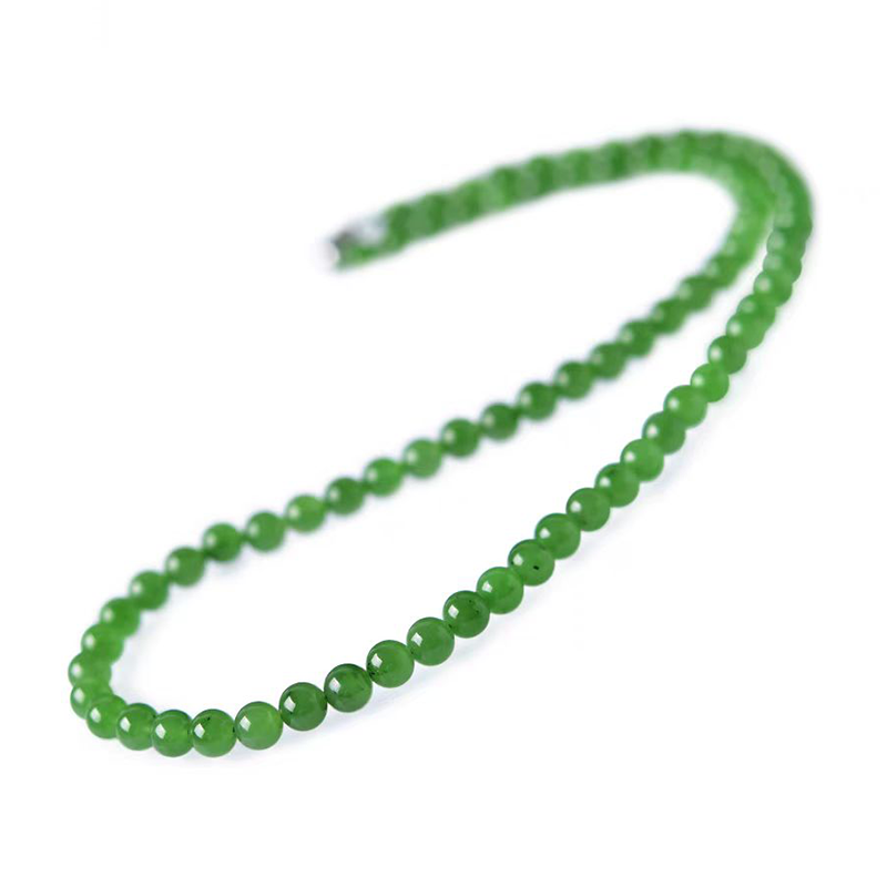 thumbnail image 2 of Natural Jade Bead Bracelet – Gradient Green Elastic Bangle For Women 2 of 14