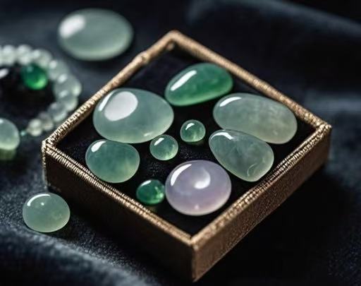 Square box jade stone